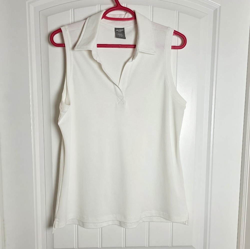 Women's Joe Fresh Sleeveless Golf Polo Top Size Large ⛳️